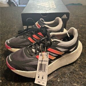 adidas Adizero Arukul Running Shoes - Black with Coral Accents Size 5W or 4M